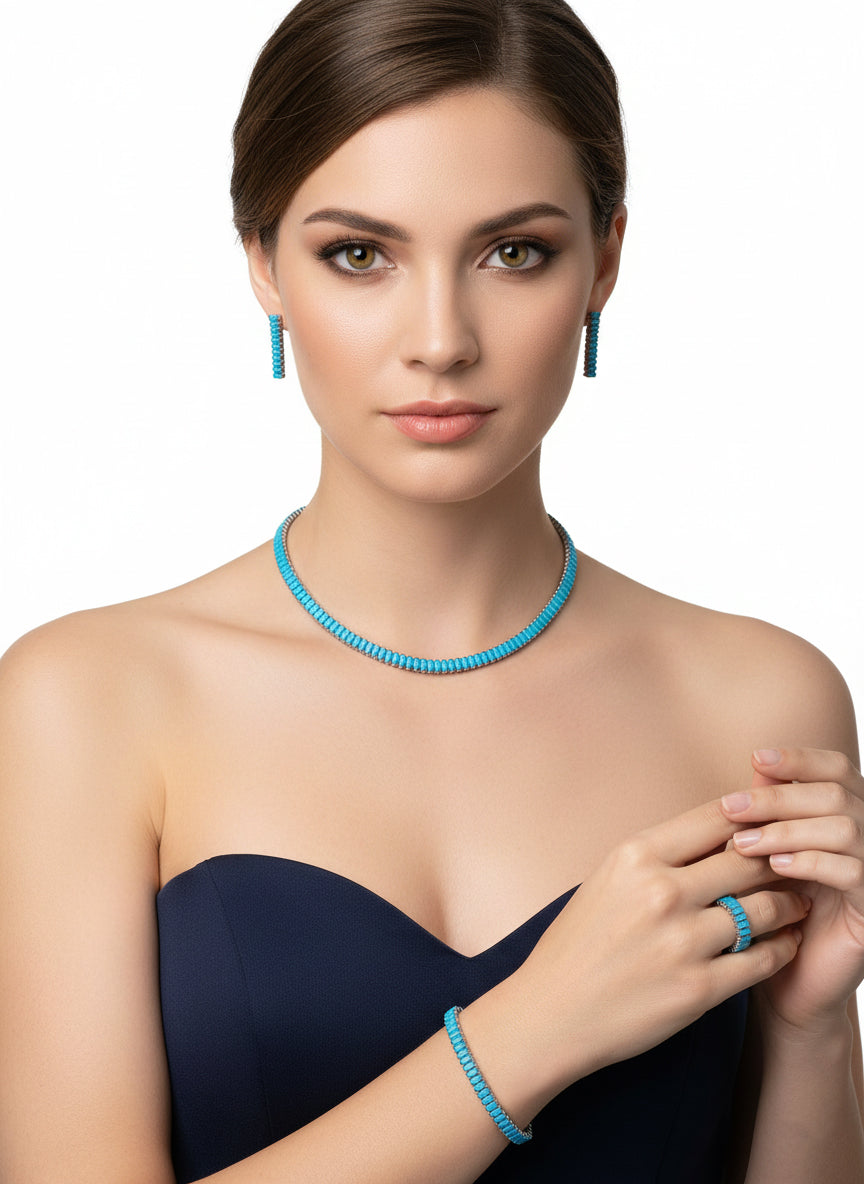 طقم تنس فيروزي