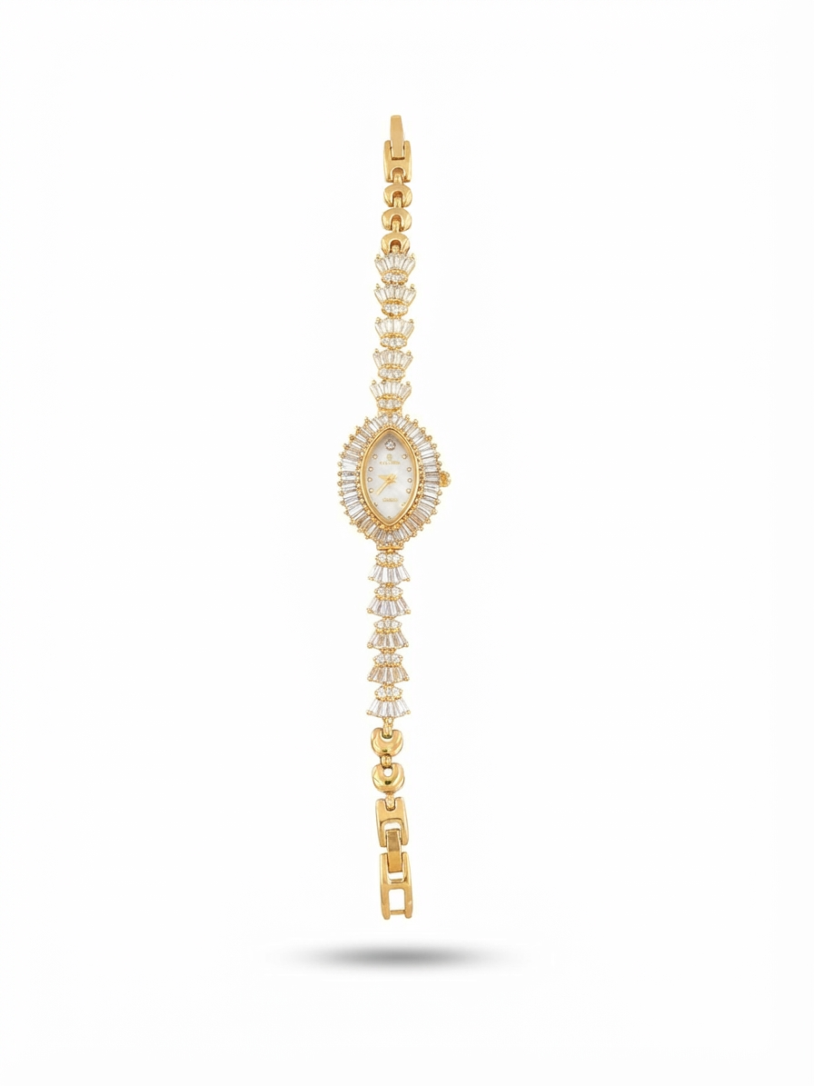 Watch studded with zircon stones