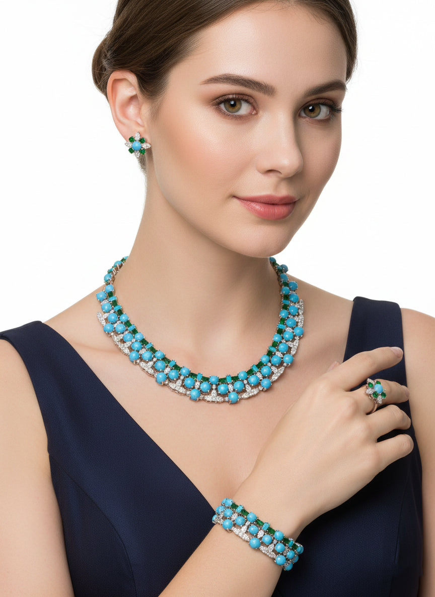 Turquoise stone set