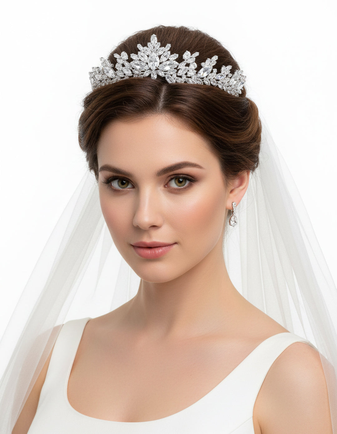 تاج مرصع بالزركون والكريستال