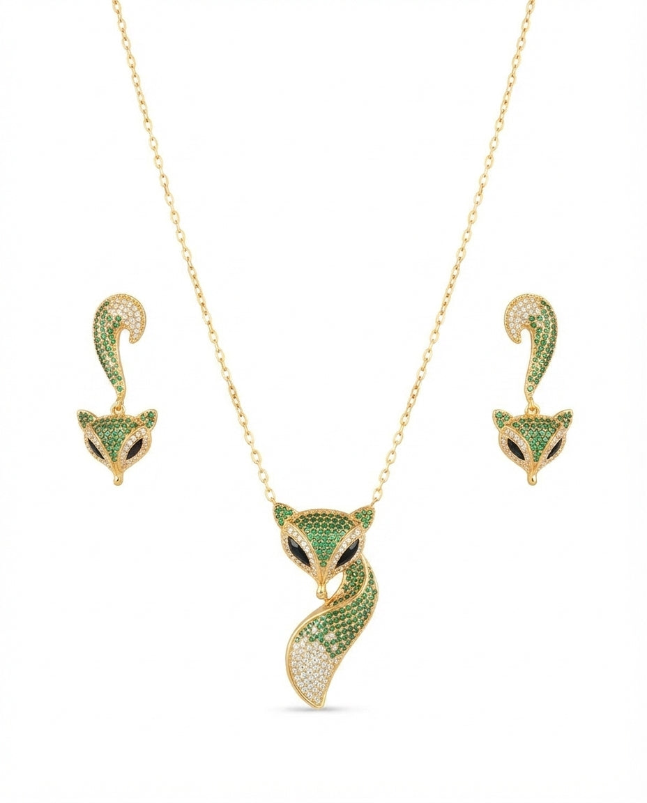 Set studded with zircon stones
