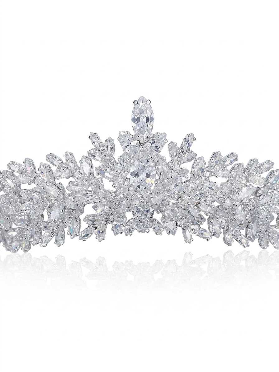 Crown studded with zircon stones