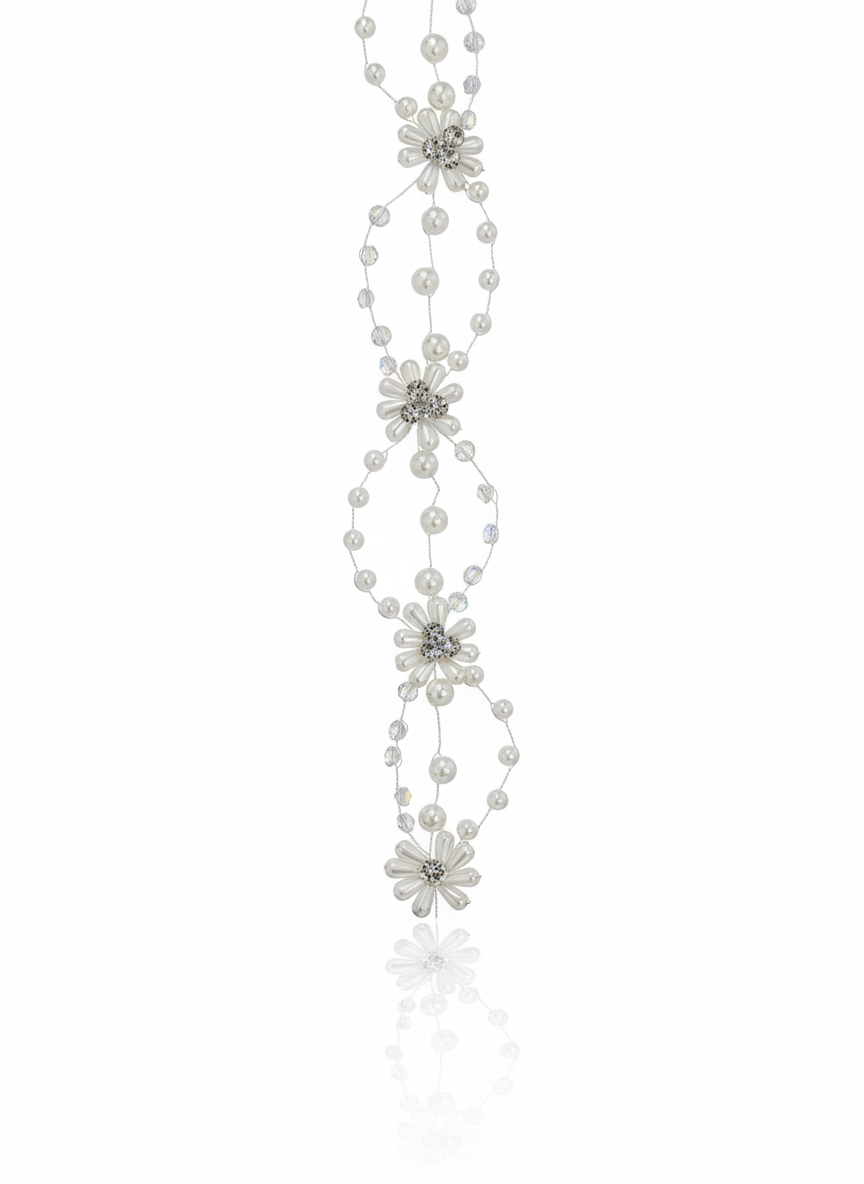 Headpiece with pearl stones