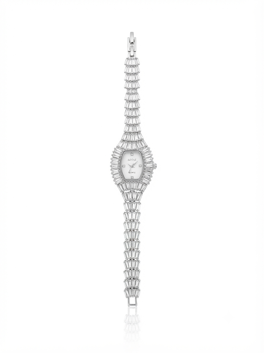 Watch studded with zircon stones