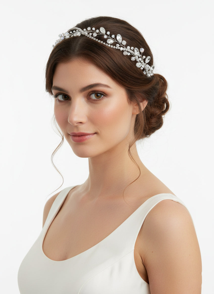 Headpiece with zircon stones