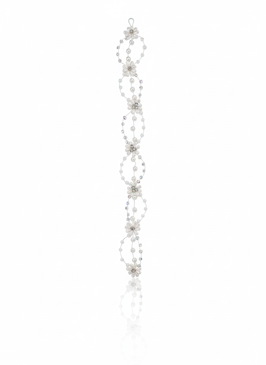 Headpiece with pearl stones