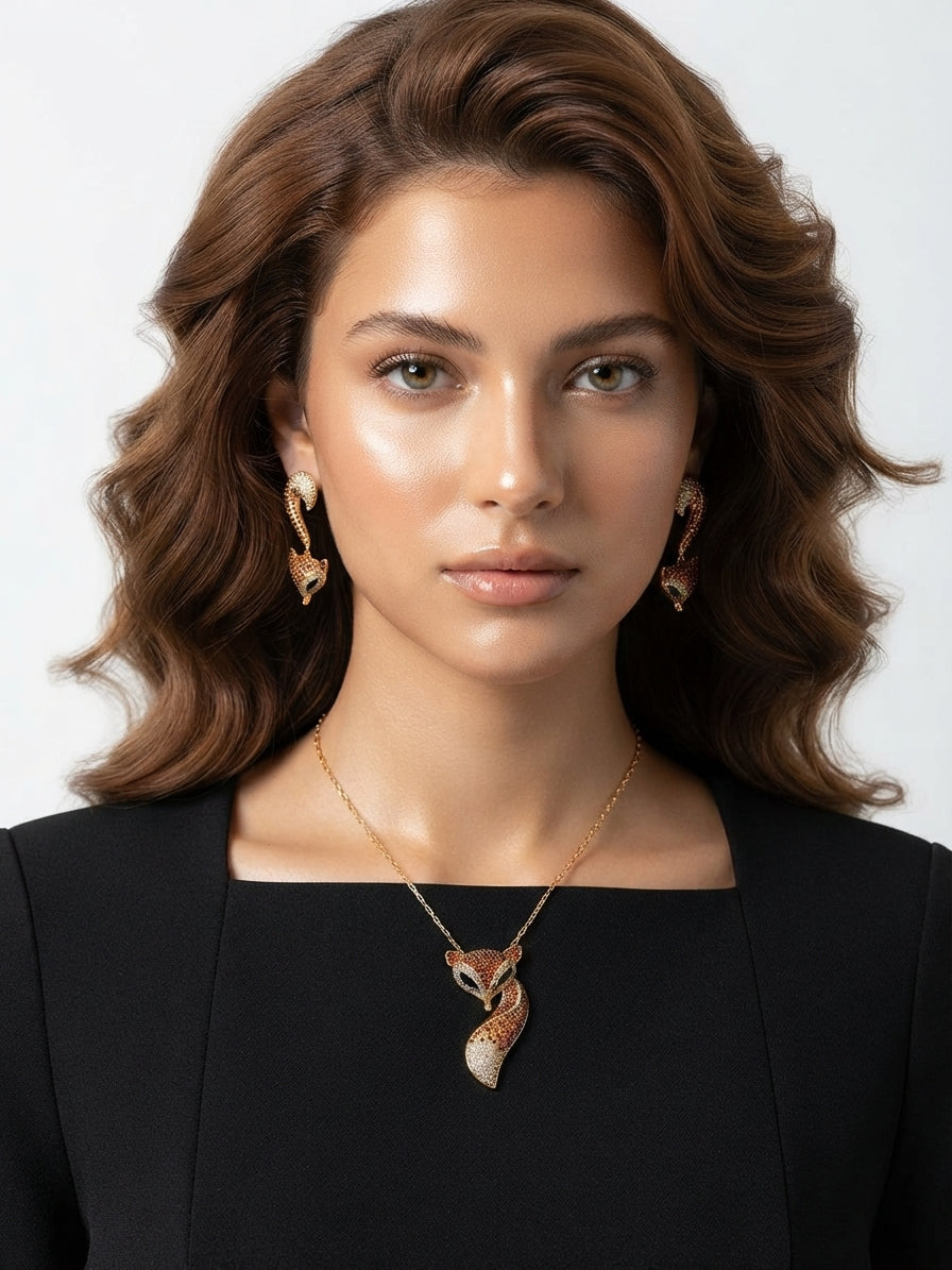 Set studded with zircon stones