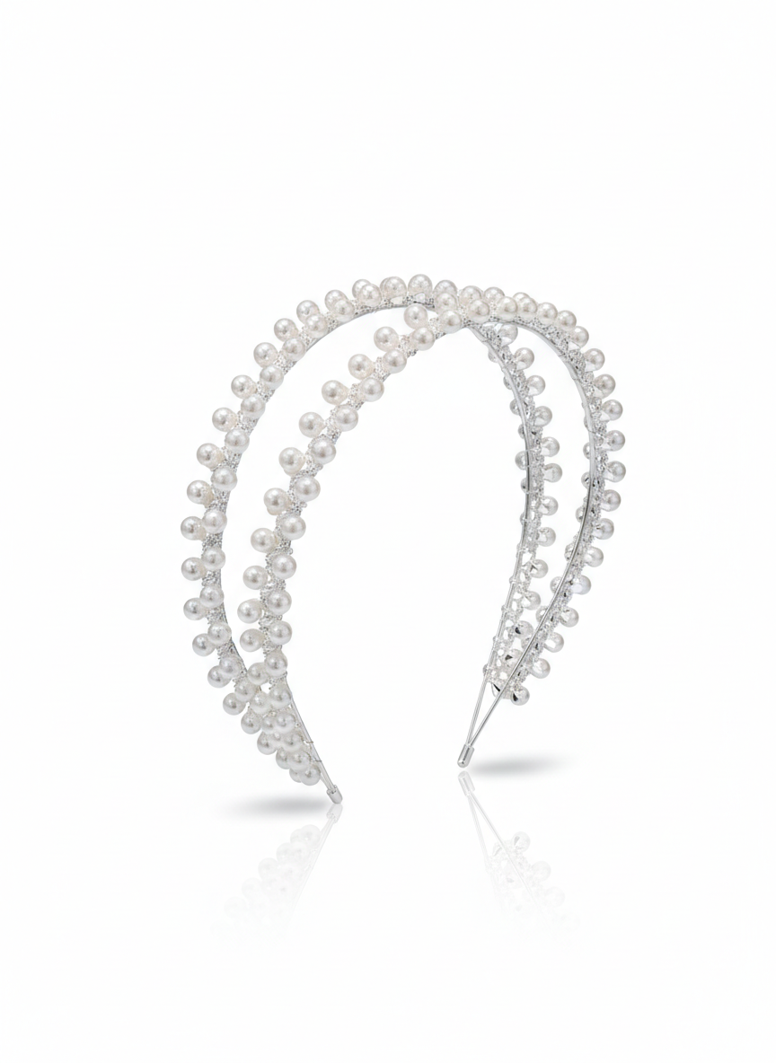 Headpiece with pearl stones