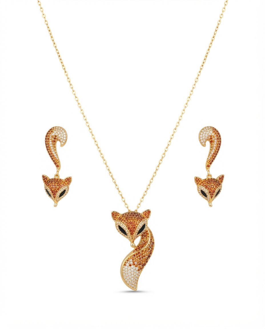 Set studded with zircon stones