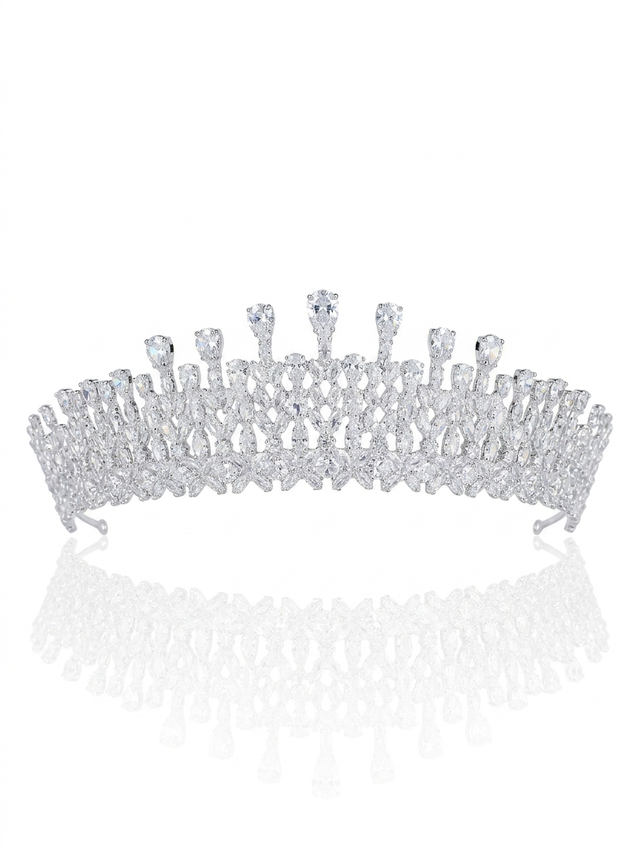 A crown adorned with zircon and crystal