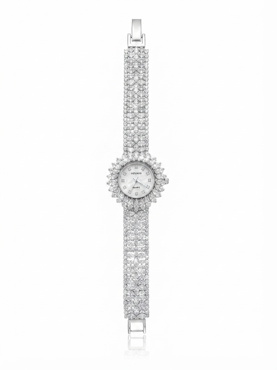 Watch studded with zircon stones
