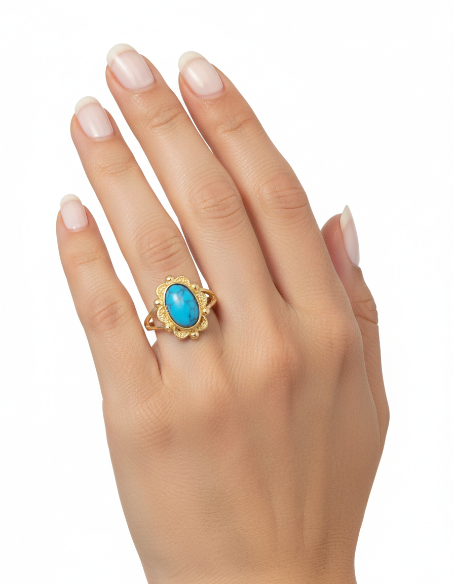 خاتم من حجر الفيروز