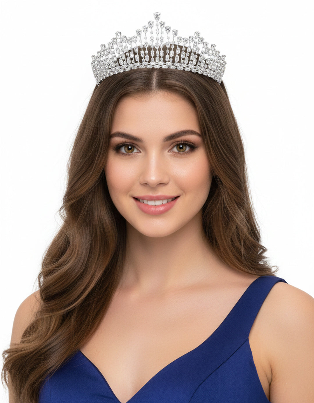 تاج مرصع بالزركون الفضي