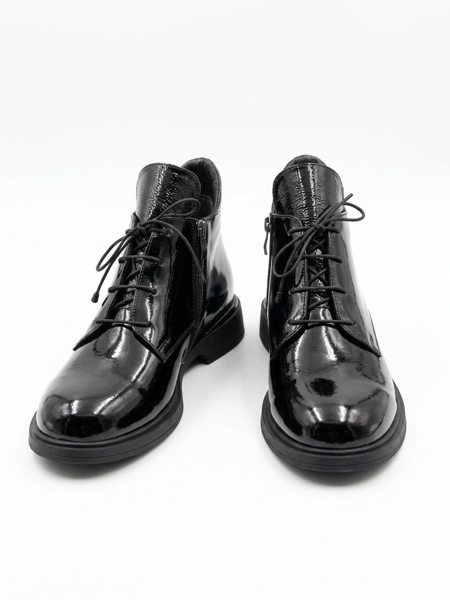 Women’s patent leather boots