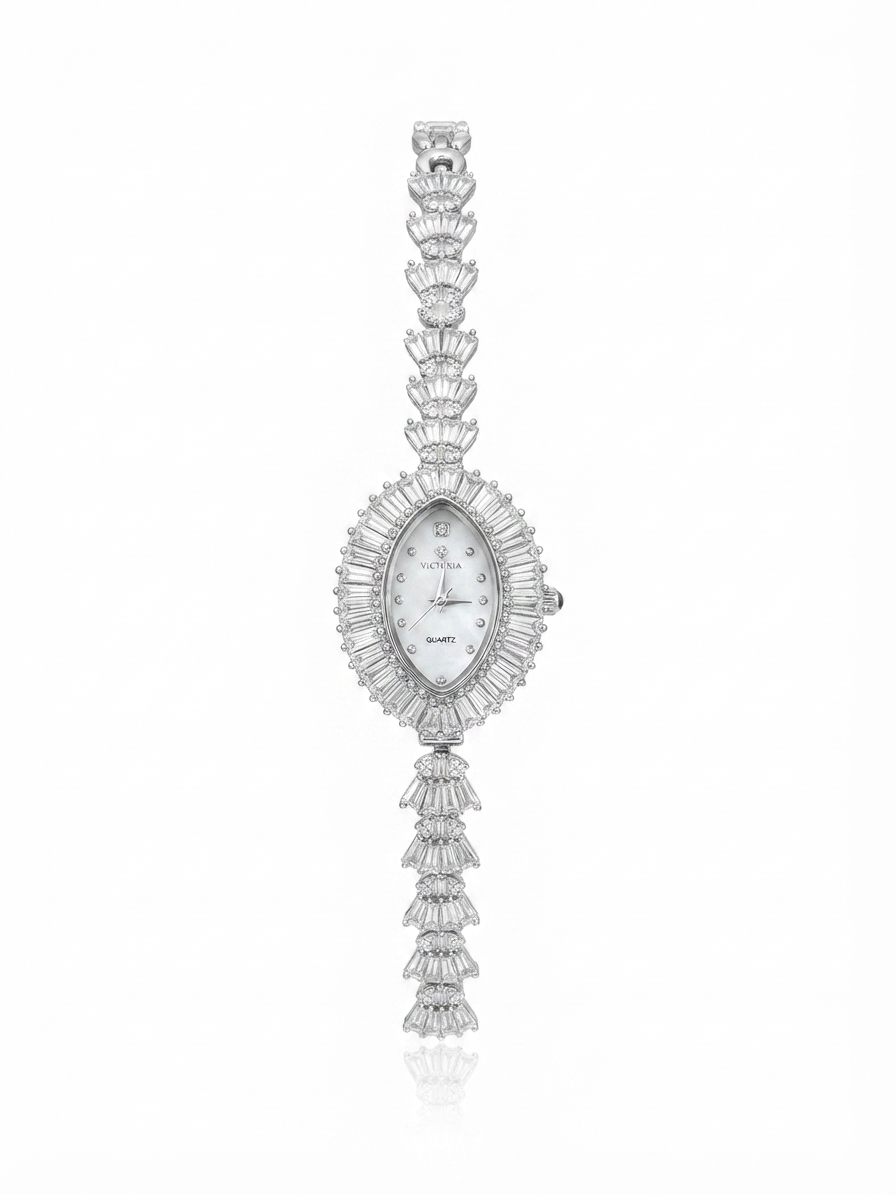 Watch studded with zircon stones