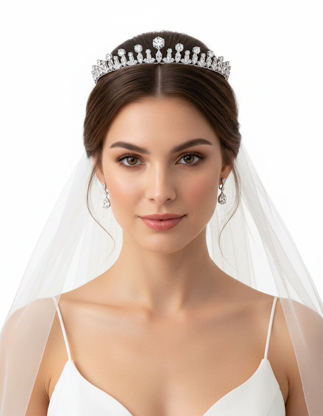 تاج مرصع بالزركون والكريستال