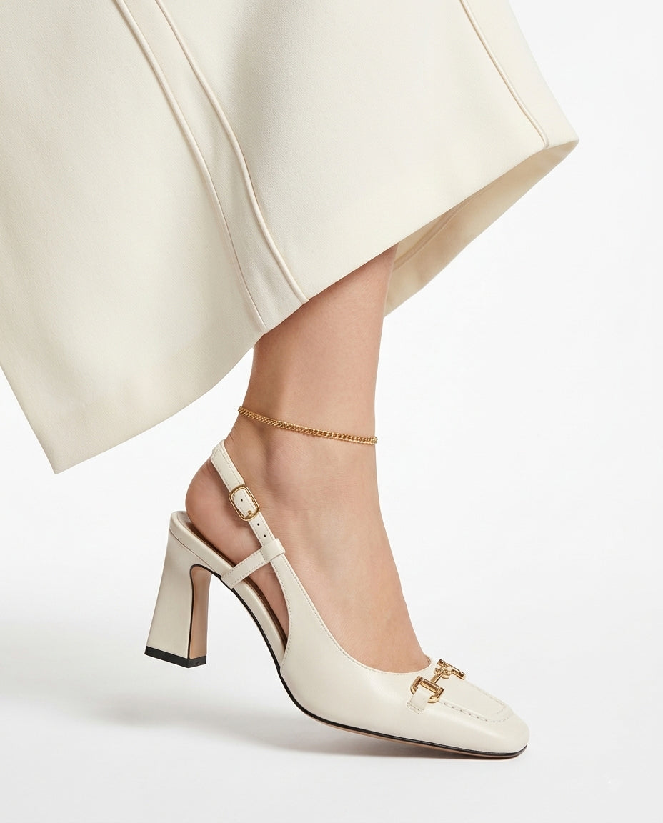Leather heels