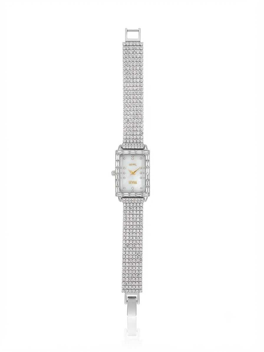 Watch studded with zircon stones