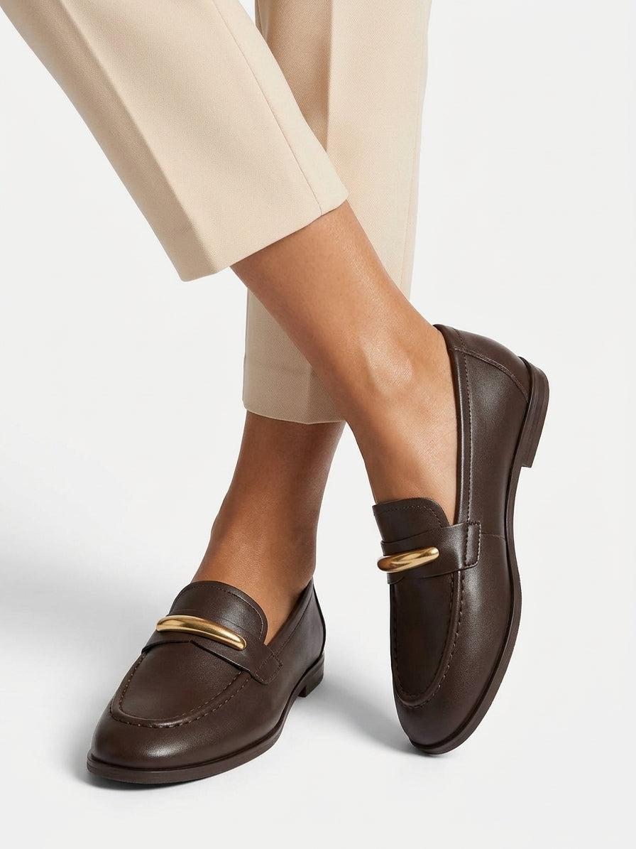 Leather boat shoes