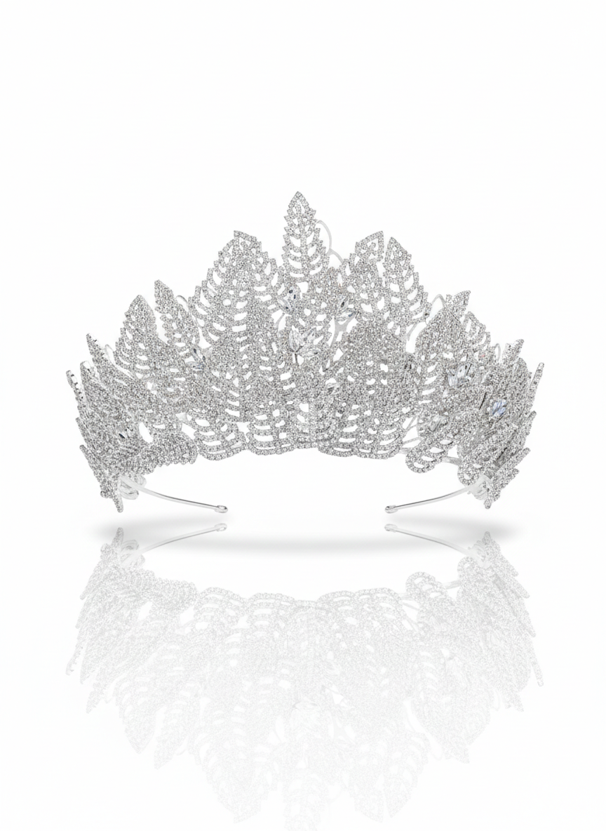 Crown studded with zircon stones