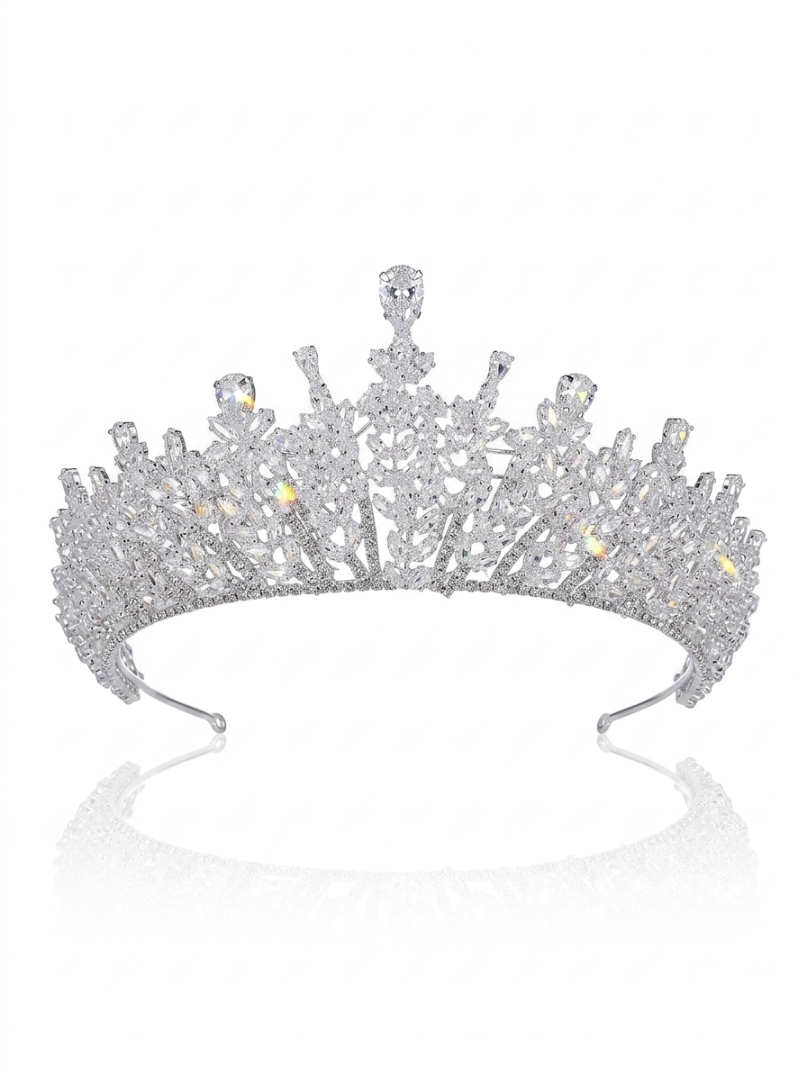 A crown adorned with crystals and zircon