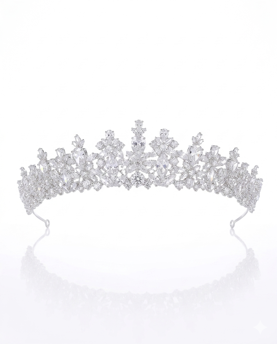 A crown adorned with crystals and zircon