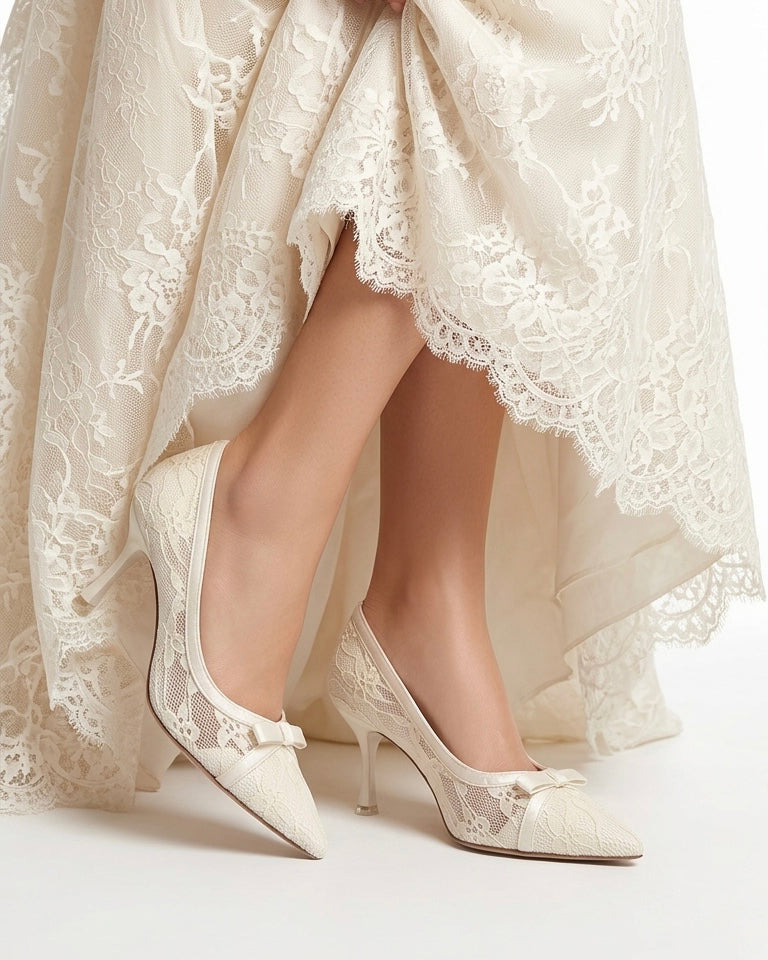 Bridal Lace Heels