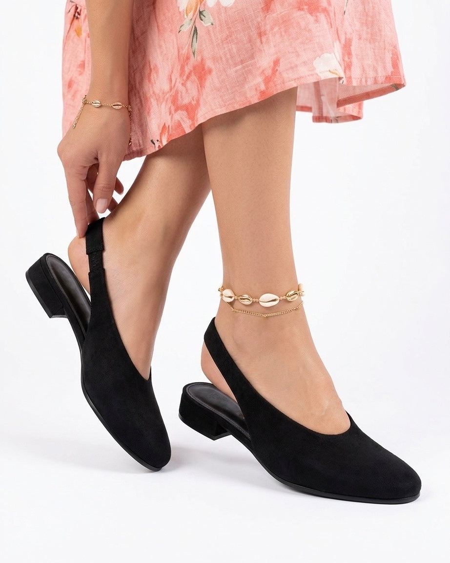 Suede ballet flats