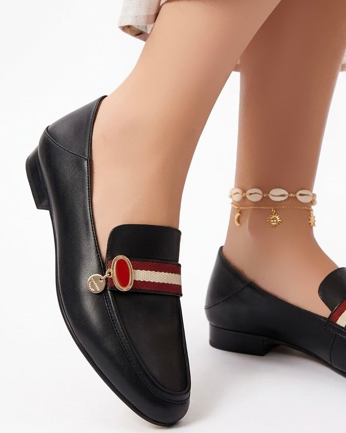 Leather top-sider