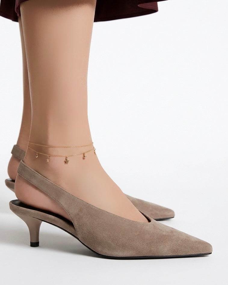 Suede heels