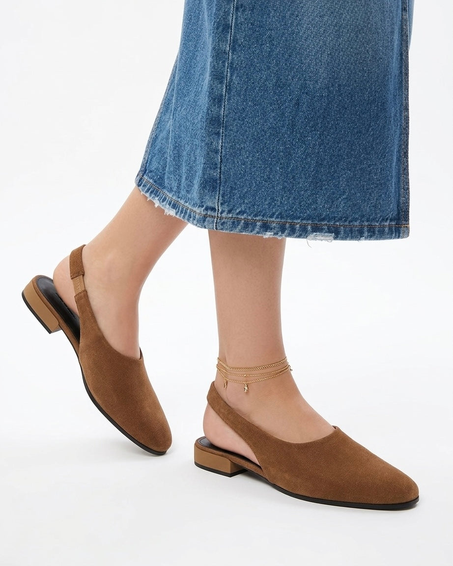 Suede ballet flats