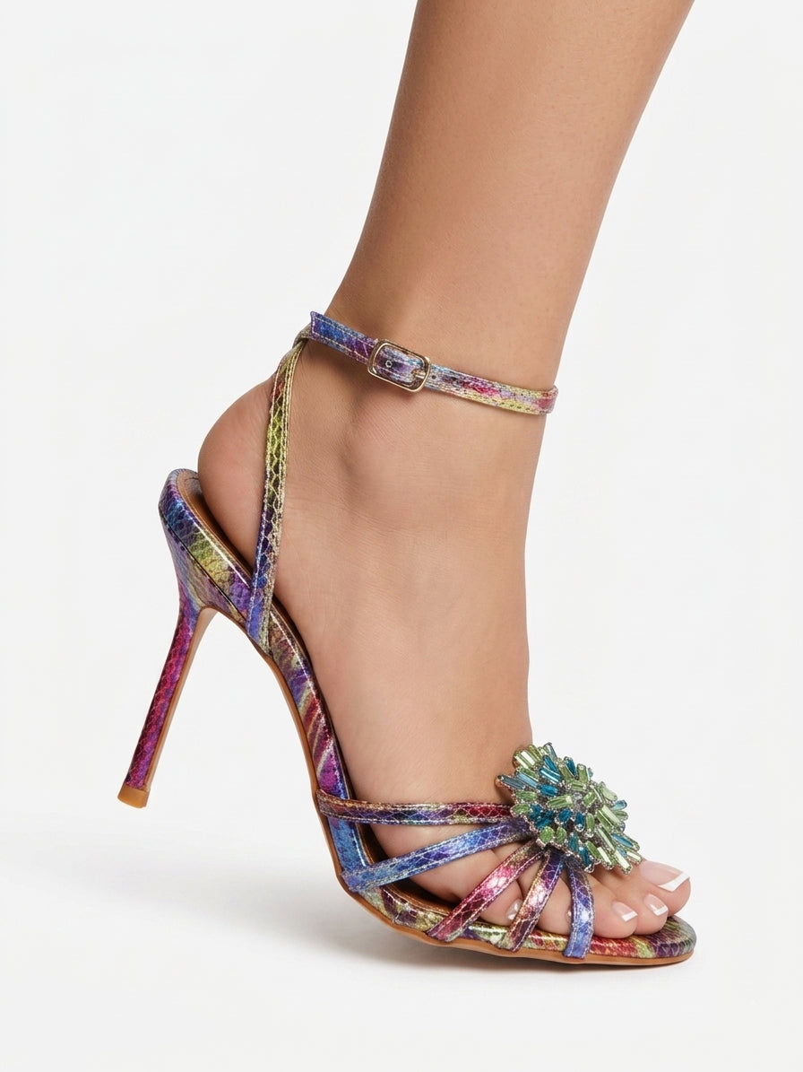 Colorful leather sandals