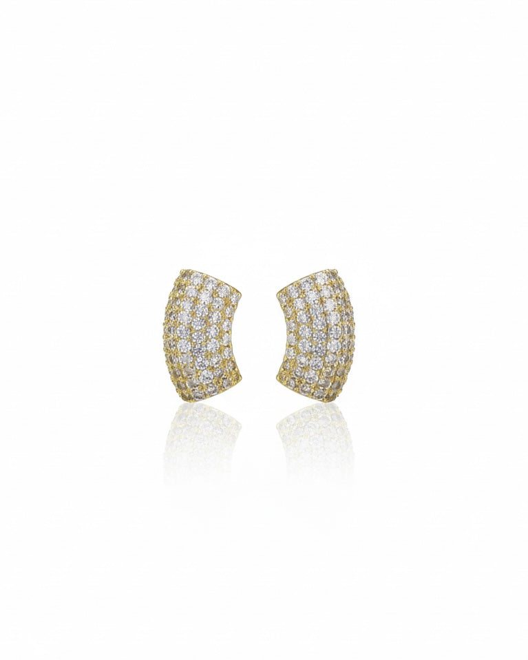 Earrings with zircon stones