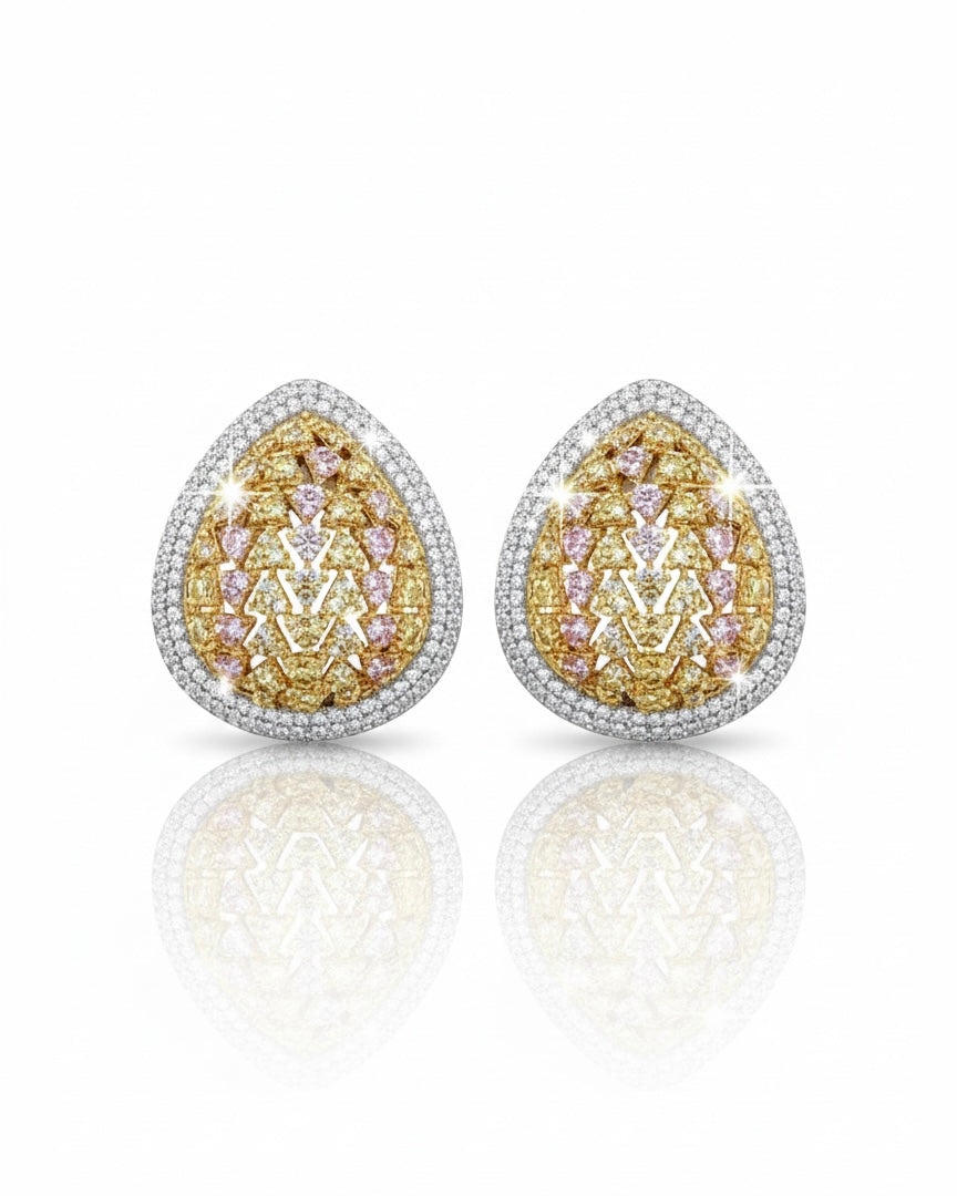 أقراط مرصعة بالزركون