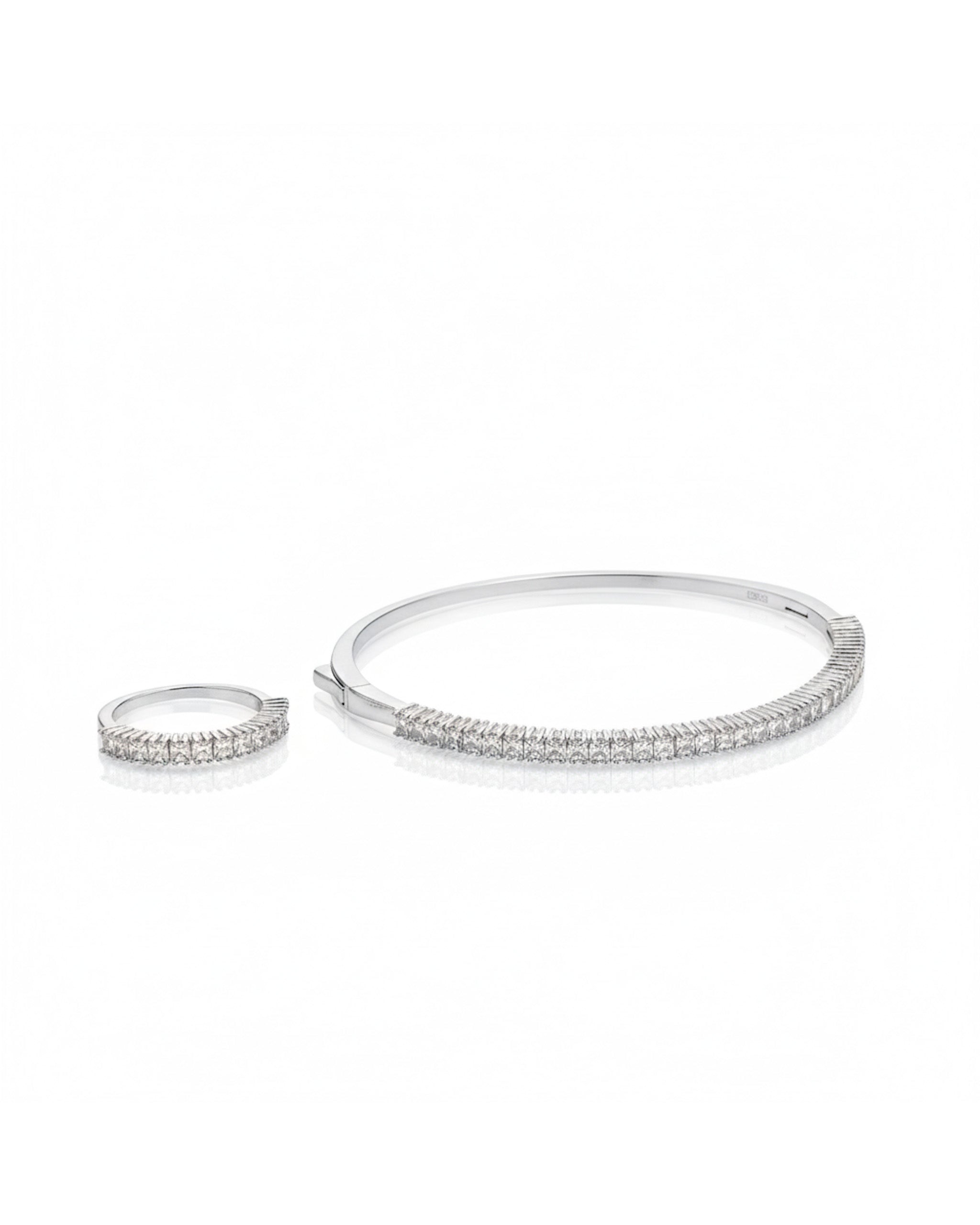 Zircon-studded set Silver 925