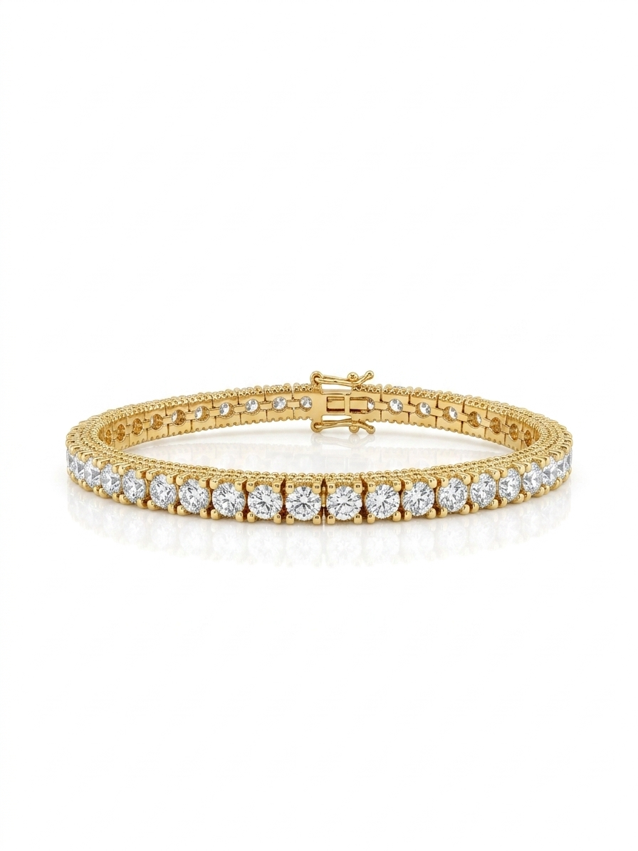 Tennis bracelet with zircon stones