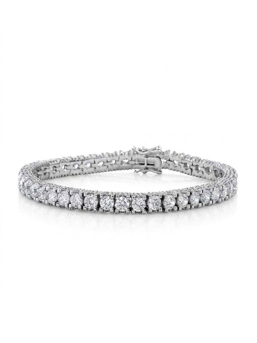 Tennis bracelet with zircon stones