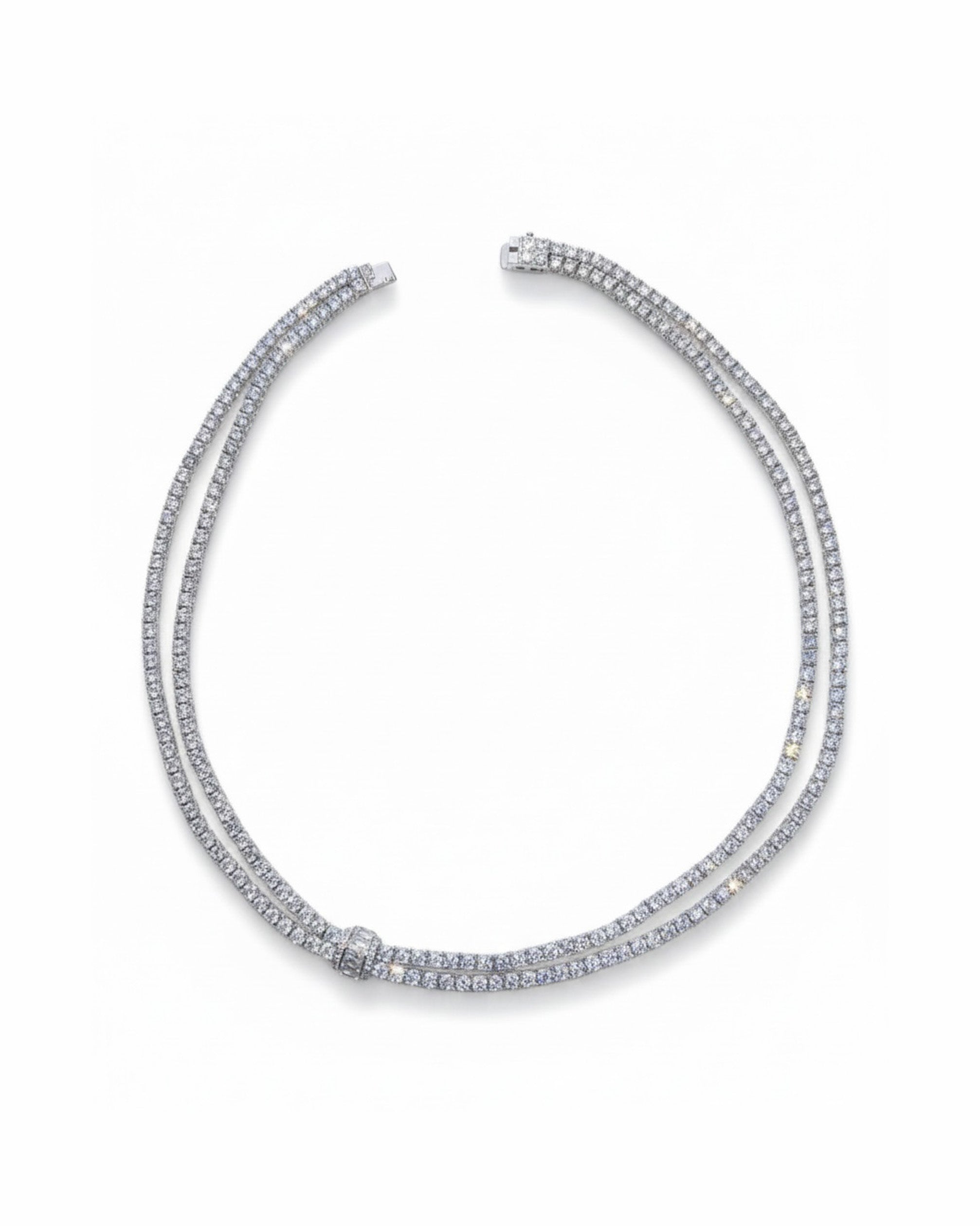 قلادة تنس مرصعة بأحجار الزركون