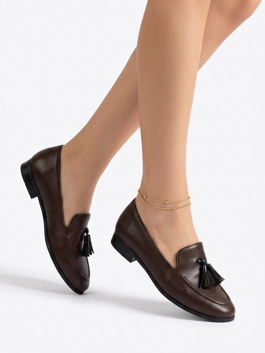 Leather boat shoes