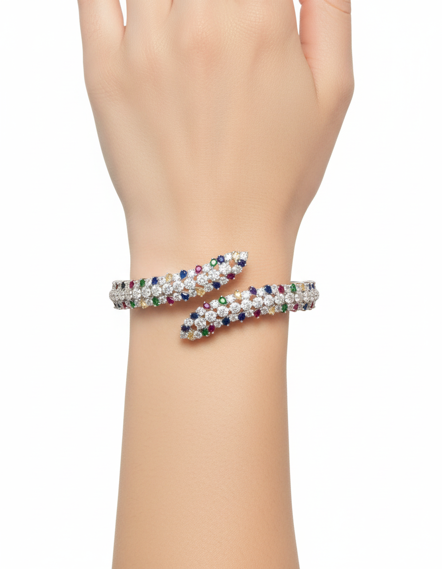 سوار من حجر الزركون الملون