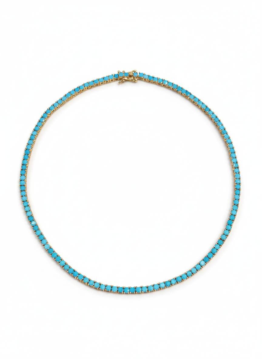 قلادة تنس من الفيروز