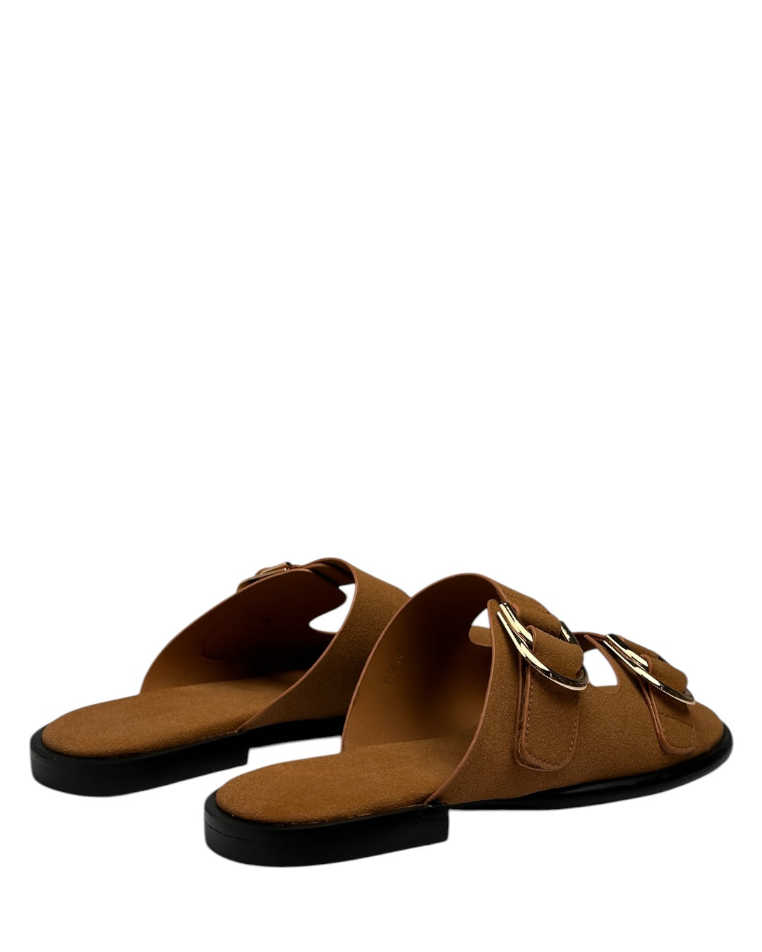 Suede sandal with buckle
