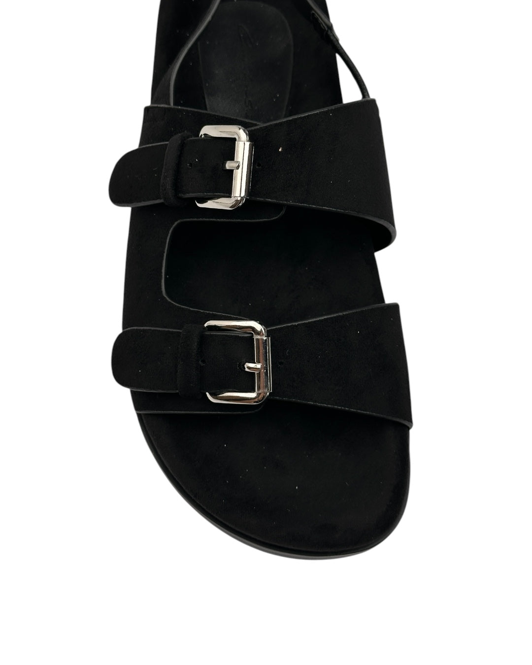 Suede sandal with buckle