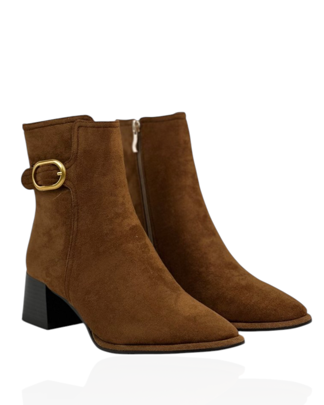 Short suede ankle boots