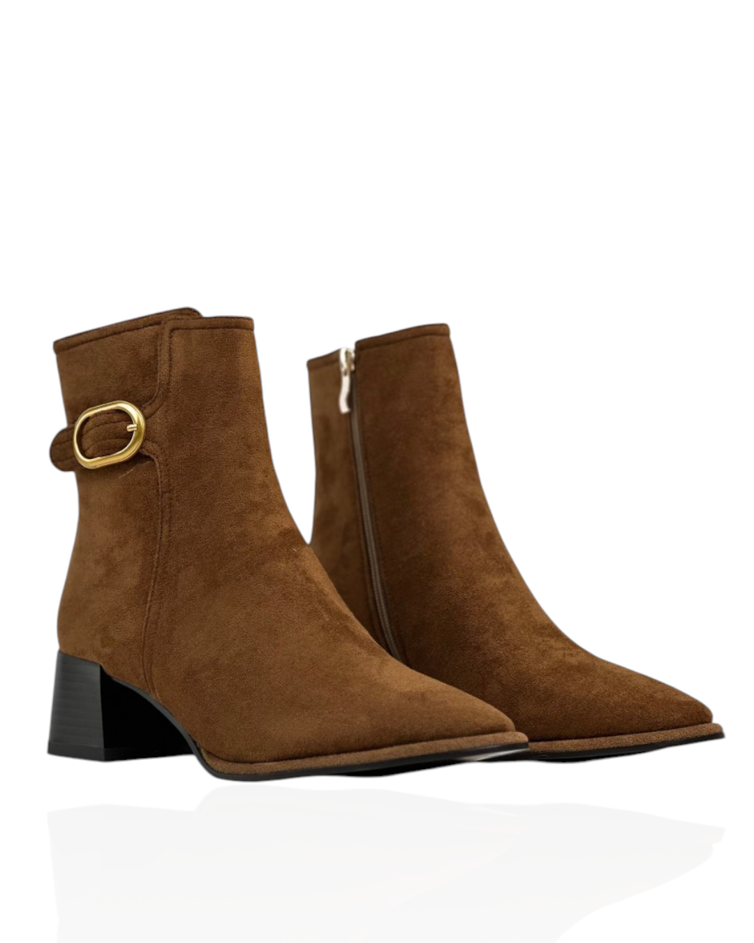 Short suede ankle boots