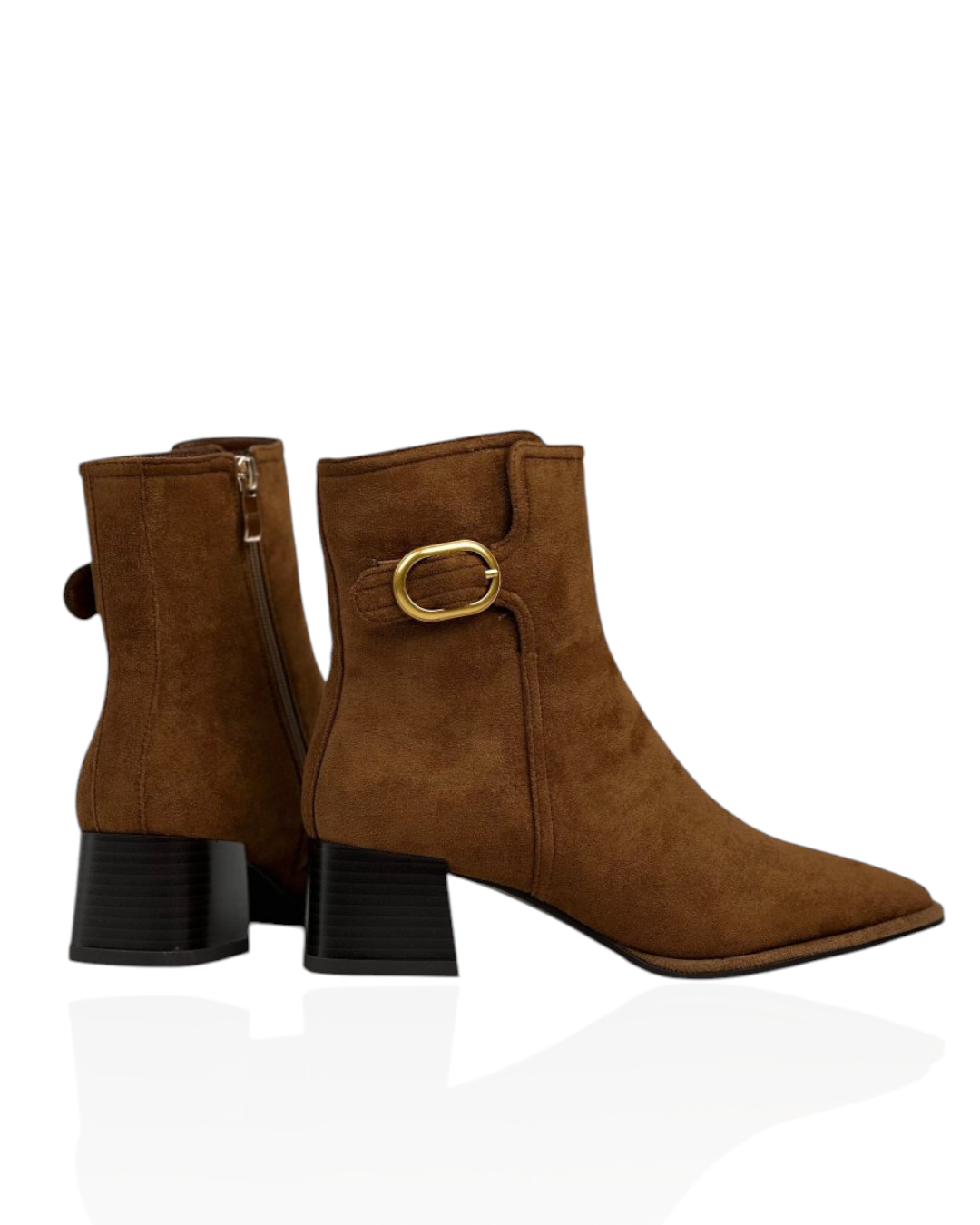 Short suede ankle boots
