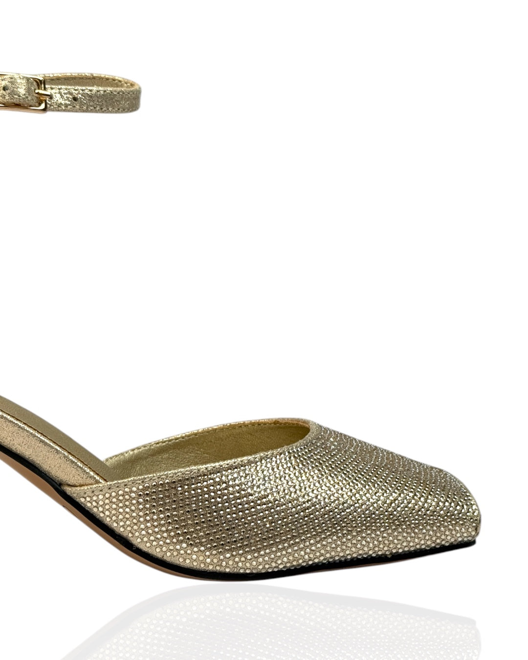 Sandal studded with sparkling stones