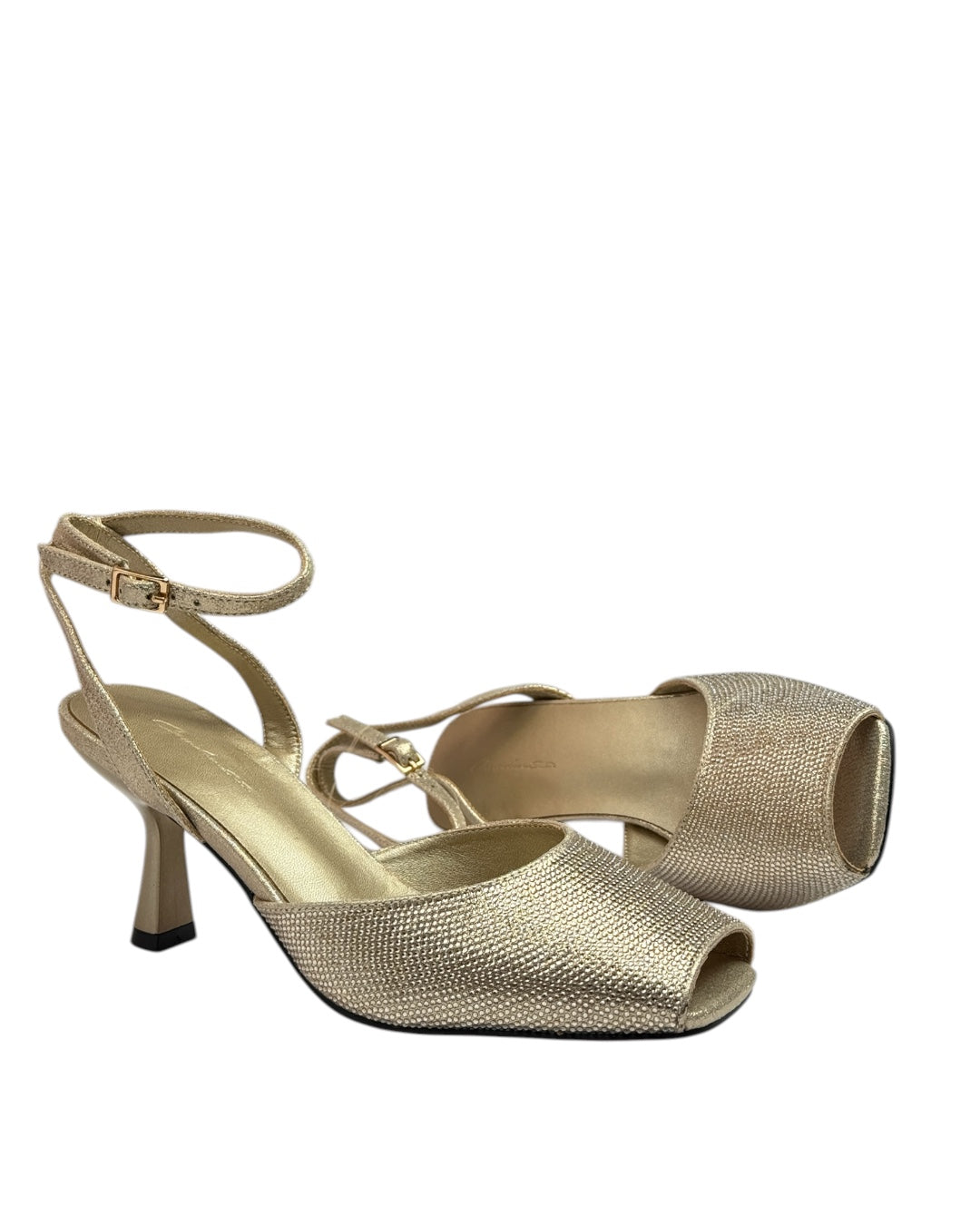 Sandal studded with sparkling stones