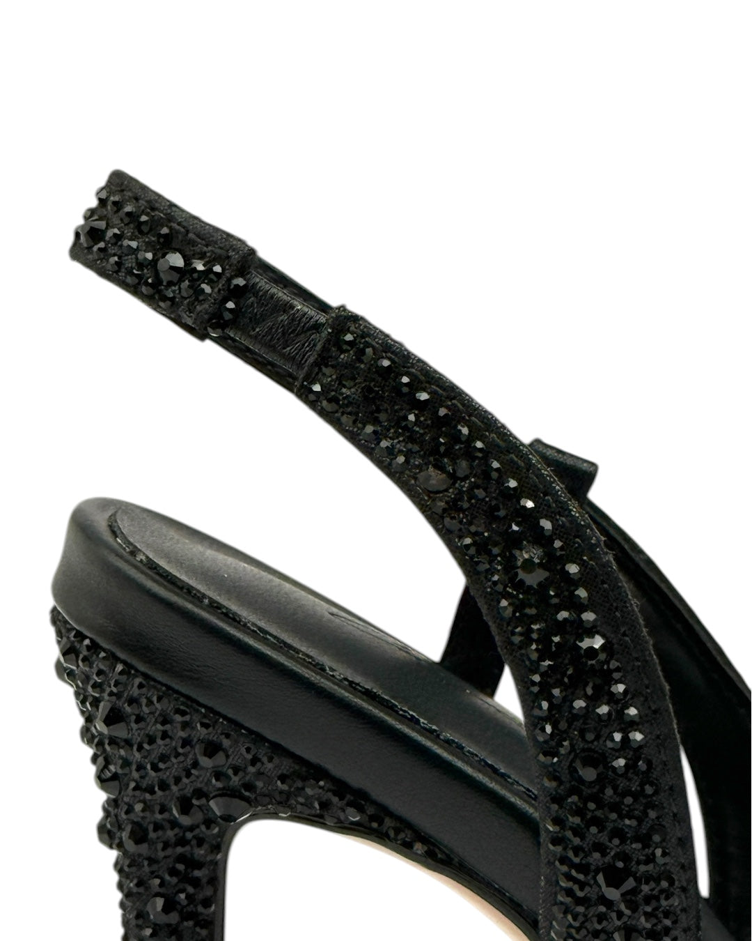 Heels embellished with rhinestones
