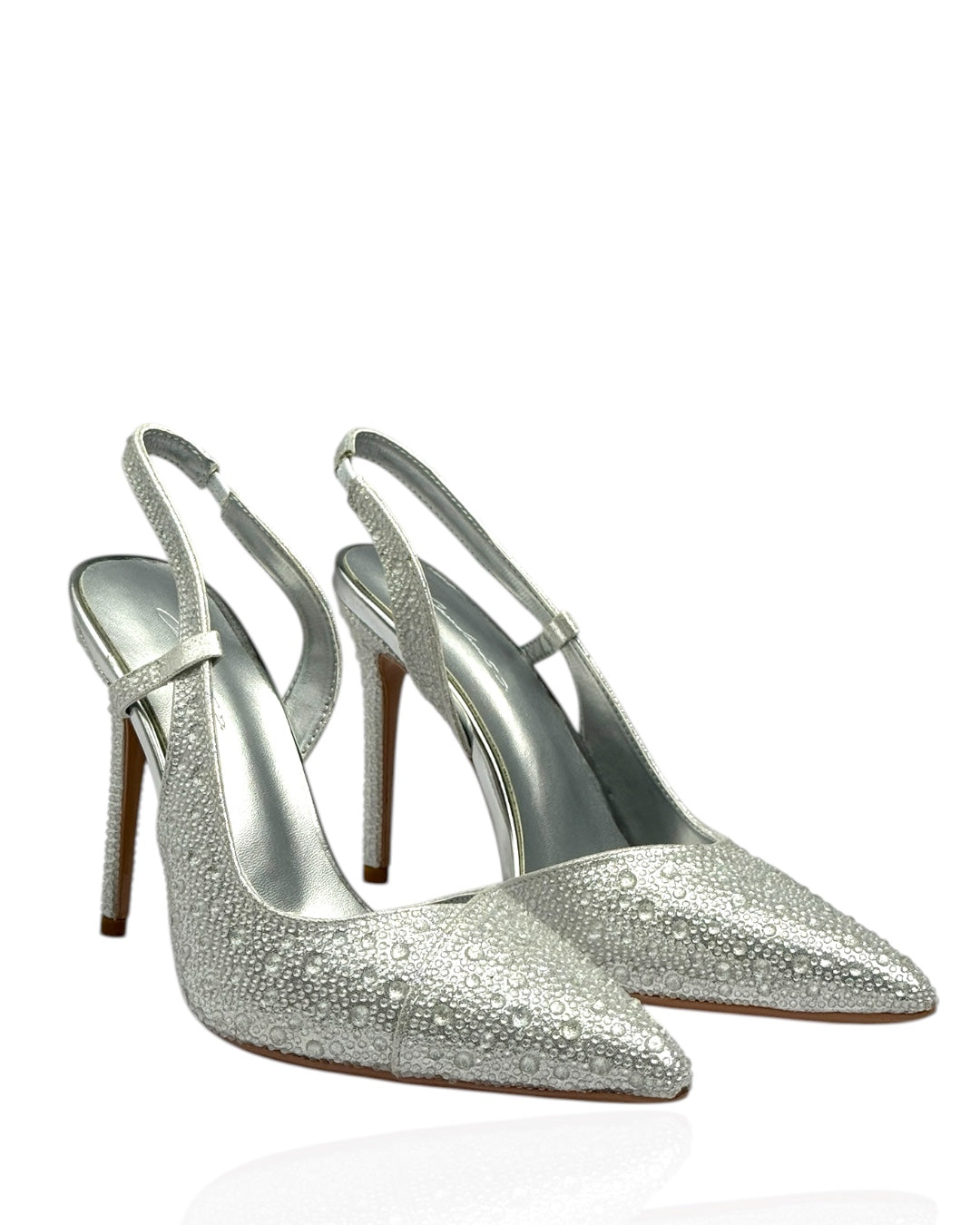 Heels embellished with rhinestones